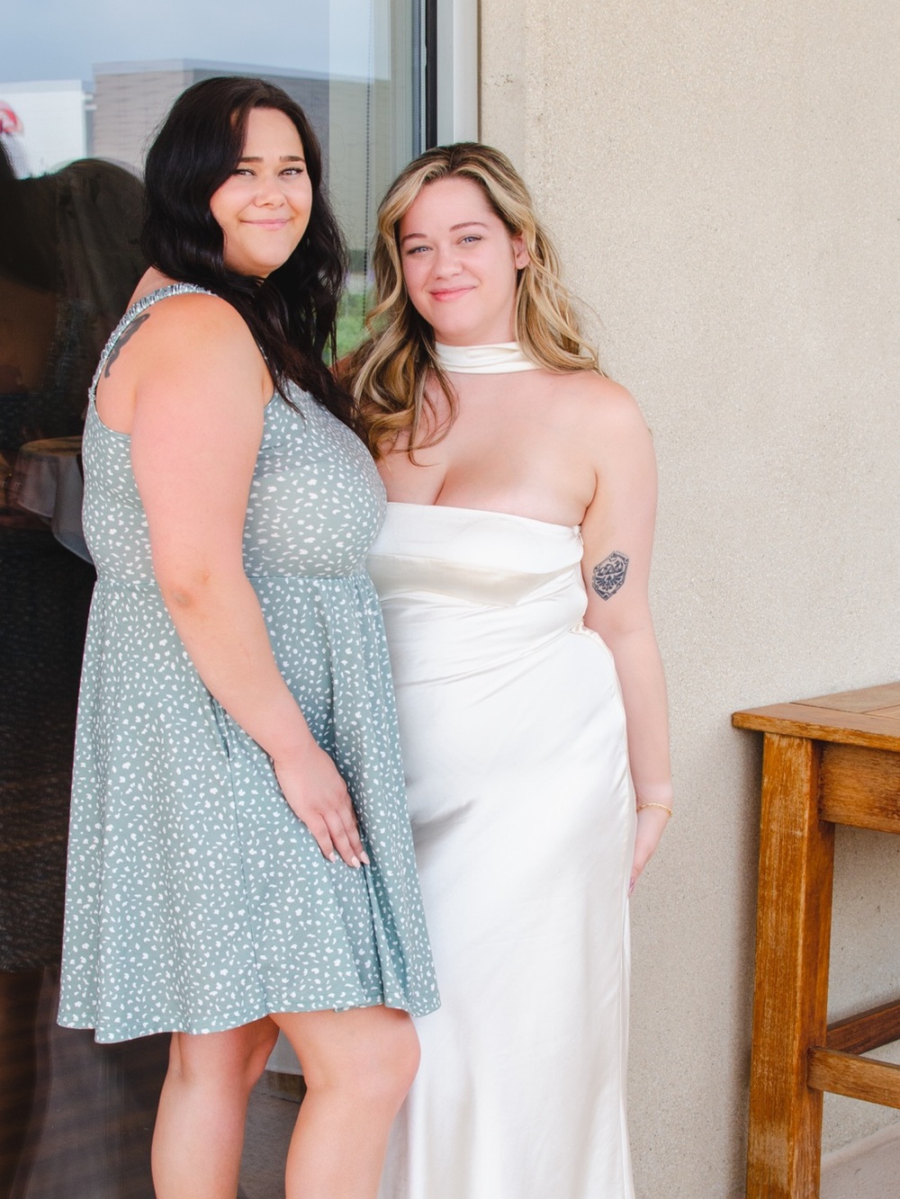 Selfie Leslie Strapless Cream Satin Gown